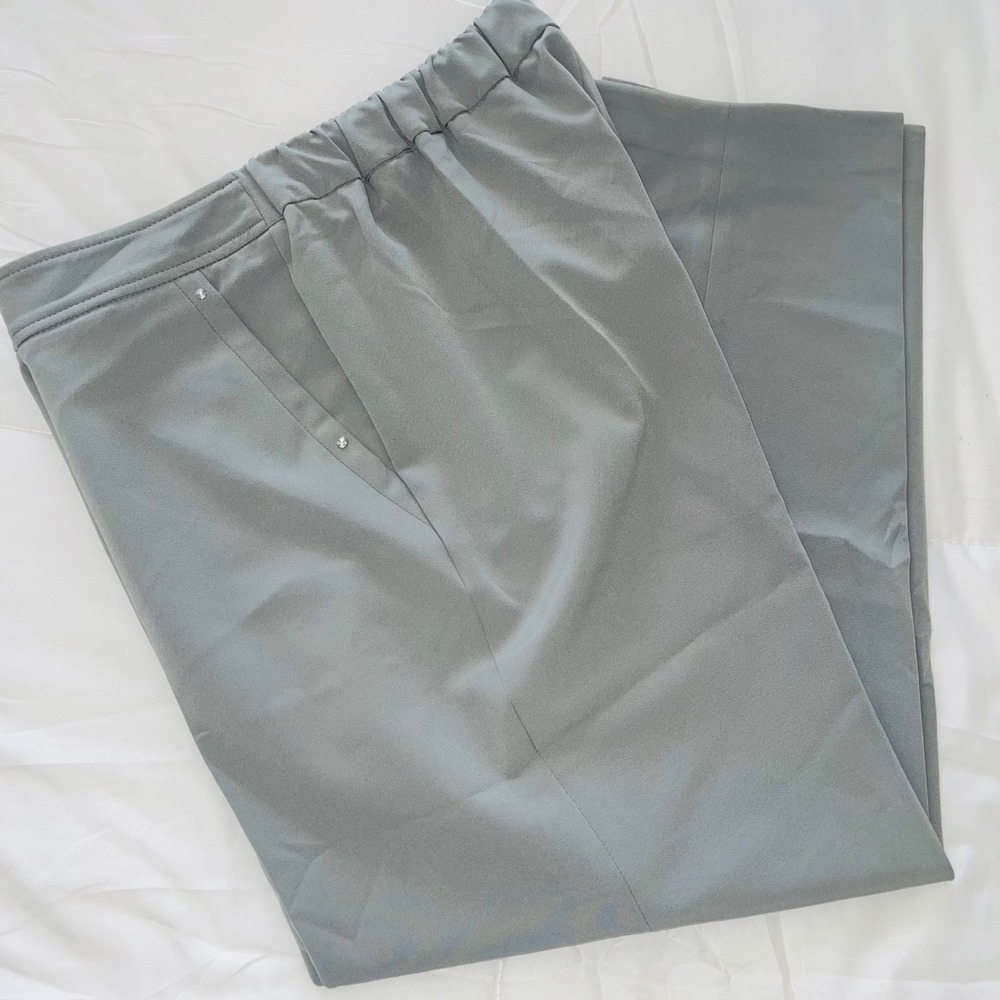 BASLER Womens Gray Elastic Waist Tapered Stretch Pants Slacks  US 16 Ukraine